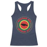 Reggae On World Off Racerback Tank Top Rasta Music Rastafarian Jamaica - Wonder Print Shop