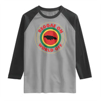 Reggae On World Off Raglan Shirt Rasta Music Rastafarian Jamaica - Wonder Print Shop