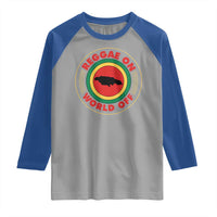 Reggae On World Off Raglan Shirt Rasta Music Rastafarian Jamaica - Wonder Print Shop