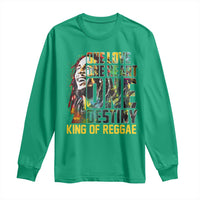 Legend Bob Long Sleeve Shirt One Love Heart Destiny King Of Reggae - Wonder Print Shop