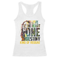 Legend Bob Racerback Tank Top One Love Heart Destiny King Of Reggae - Wonder Print Shop