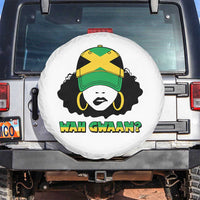 Jamaican Girl Spare Tire Cover Wah Gwaan Jamaica Flag - Wonder Print Shop