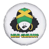 Jamaican Girl Spare Tire Cover Wah Gwaan Jamaica Flag - Wonder Print Shop