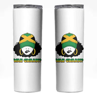 Jamaican Girl Skinny Tumbler Wah Gwaan Jamaica Flag - Wonder Print Shop