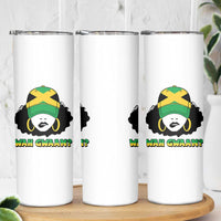 Jamaican Girl Skinny Tumbler Wah Gwaan Jamaica Flag - Wonder Print Shop