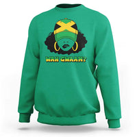 Jamaican Girl Sweatshirt Wah Gwaan Jamaica Flag - Wonder Print Shop