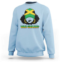 Jamaican Girl Sweatshirt Wah Gwaan Jamaica Flag - Wonder Print Shop