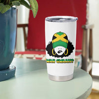 Jamaican Girl Tumbler Cup Wah Gwaan Jamaica Flag - Wonder Print Shop
