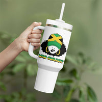 Jamaican Girl Tumbler With Handle Wah Gwaan Jamaica Flag - Wonder Print Shop