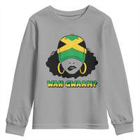Jamaican Girl Youth Sweatshirt Wah Gwaan Jamaica Flag - Wonder Print Shop