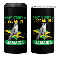 My Story Began In Jamaica 4 in 1 Can Cooler Tumbler Hummingbird Jamaican Flag - Wonder Print Shop