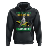 My Story Began In Jamaica Hoodie Hummingbird Jamaican Flag - Wonder Print Shop