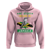 My Story Began In Jamaica Hoodie Hummingbird Jamaican Flag - Wonder Print Shop