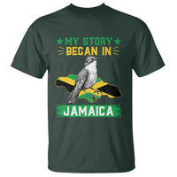 My Story Began In Jamaica T Shirt Hummingbird Jamaican Flag - Wonder Print Shop
