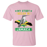 My Story Began In Jamaica T Shirt Hummingbird Jamaican Flag - Wonder Print Shop