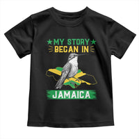 My Story Began In Jamaica Toddler T Shirt Hummingbird Jamaican Flag - Wonder Print Shop