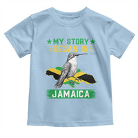My Story Began In Jamaica Toddler T Shirt Hummingbird Jamaican Flag - Wonder Print Shop