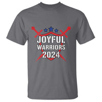 Harris Walz 2024 T Shirt Joyful Warriors Vintage Sword Shield - Wonder Print Shop