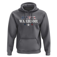 Harris Walz 2024 Hoodie Joyful Warrior American Flag Political Stars - Wonder Print Shop