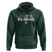 Harris Walz 2024 Hoodie Joyful Warrior American Flag Political Stars - Wonder Print Shop