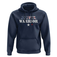 Harris Walz 2024 Hoodie Joyful Warrior American Flag Political Stars - Wonder Print Shop