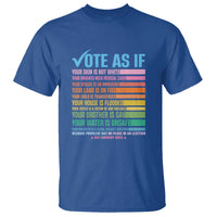Vote For Human's Rights T Shirt Vote As If Your Skin Is Not White Your Parents Need Medical Care - Wonder Print Shop