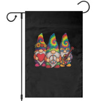 Three Hippie Gnomes Peace Retro Tie Dye Flower Garden Flag - Wonder Print Shop