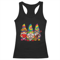 Three Hippie Gnomes Peace Retro Tie Dye Flower Racerback Tank Top - Wonder Print Shop