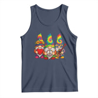 Three Hippie Gnomes Peace Retro Tie Dye Flower Tank Top - Wonder Print Shop