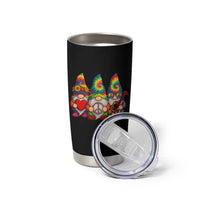 Three Hippie Gnomes Peace Retro Tie Dye Flower Tumbler Cup - Wonder Print Shop