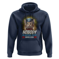 Harris 2024 Hoodie Nobody Is Eating Pets American Flag Cat Hat - Wonder Print Shop