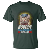 Harris 2024 T Shirt Nobody Is Eating Pets American Flag Cat Hat - Wonder Print Shop