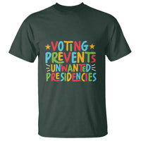 Voting Prevents Unwanted Presidencies T Shirt Colorful US Presidential Election Political 2024 Star - Wonder Print Shop