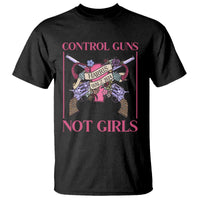Harris Walz Feminist T Shirt Control Guns Not Girls Women's Rights Roses Uterus - Wonder Print Shop