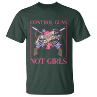 Harris Walz Feminist T Shirt Control Guns Not Girls Women's Rights Roses Uterus - Wonder Print Shop