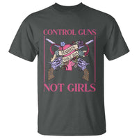 Harris Walz Feminist T Shirt Control Guns Not Girls Women's Rights Roses Uterus - Wonder Print Shop
