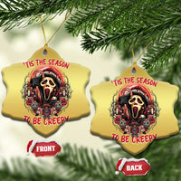 Halloween Xmas Christmas Ornament Tis The Season To Be Creepy Ghost Horror Xmas - Wonder Print Shop