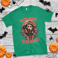 Halloween Christmas T Shirt Tis The Season To Be Creepy Ghost Horror Xmas - Wonder Print Shop