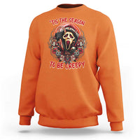 Halloween Christmas Sweatshirt Tis The Season To Be Creepy Ghost Horror Xmas - Wonder Print Shop