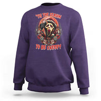 Halloween Christmas Sweatshirt Tis The Season To Be Creepy Ghost Horror Xmas - Wonder Print Shop