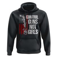 Harris Walz Feminist Hoodie Control Guns Not Girls Women's Rights Roses American Flag - Wonder Print Shop