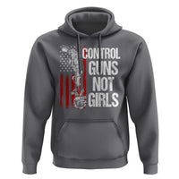Harris Walz Feminist Hoodie Control Guns Not Girls Women's Rights Roses American Flag - Wonder Print Shop