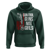 Harris Walz Feminist Hoodie Control Guns Not Girls Women's Rights Roses American Flag - Wonder Print Shop