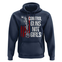 Harris Walz Feminist Hoodie Control Guns Not Girls Women's Rights Roses American Flag - Wonder Print Shop