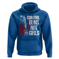 Harris Walz Feminist Hoodie Control Guns Not Girls Women's Rights Roses American Flag - Wonder Print Shop