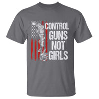 Harris Walz Feminist T Shirt Control Guns Not Girls Women's Rights Roses American Flag - Wonder Print Shop