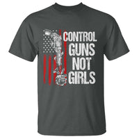 Harris Walz Feminist T Shirt Control Guns Not Girls Women's Rights Roses American Flag - Wonder Print Shop