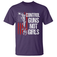 Harris Walz Feminist T Shirt Control Guns Not Girls Women's Rights Roses American Flag - Wonder Print Shop