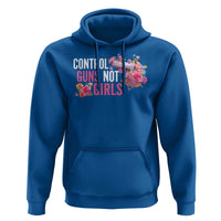 Harris Walz Feminist Hoodie Control Guns Not Girls Women's Rights Flower - Wonder Print Shop