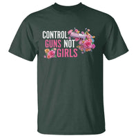 Harris Walz Feminist T Shirt Control Guns Not Girls Women's Rights Flower - Wonder Print Shop